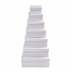 Creativ Company 26419, Boîte de rangement, Blanc, Carré, Carton, Monochromatique, Universel