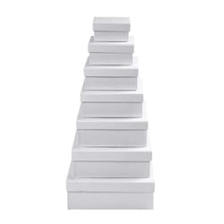 Creativ Company 26419 Boîte de rangement Carré Carton Blanc