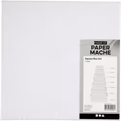 Creativ Company 26419 Boîte de rangement Carré Carton Blanc
