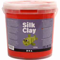 Creativ Company 79127, Ensemble de pâte à modeler à paillettes pour enfants, Pâte à modeler, Rouge