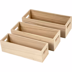 Creativ Company 57697, Boîte de rangement, Bois, Rectangulaire, Bois, Monochromatique, 250 mm