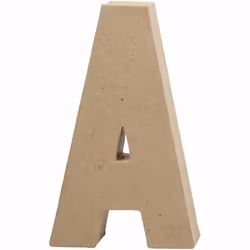 Creativ Company 26600, Lettre décorative, Pâte à papier, Naturel, 118 mm, 25 mm, 205 mm