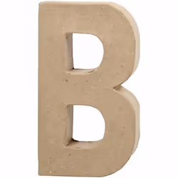Creativ Company 26601, Lettre décorative, Pâte à papier, Naturel, 115 mm, 25 mm, 205 mm