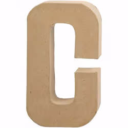Creativ Company 26602, Lettre décorative, Pâte à papier, Naturel, 115 mm, 25 mm, 205 mm