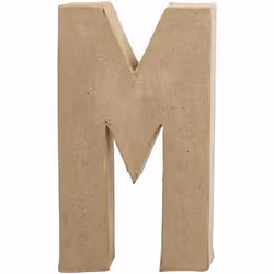 Creativ Company 26612, Lettre décorative, Pâte à papier, Naturel, 120 mm, 25 mm, 205 mm