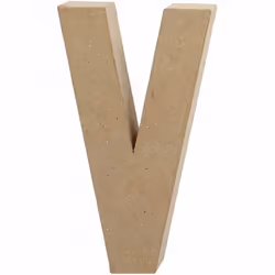 Creativ Company 26621, Lettre décorative, Pâte à papier, Naturel, 115 mm, 25 mm, 205 mm