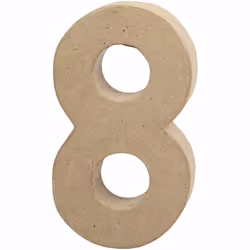 Creativ Company 26636, Chiffre décorative, Naturel, 110 mm, 202 mm, 1 pièce(s)