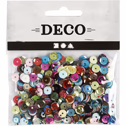 Creativ Company 522301 strass et sequin Sequins Multicolore 6 mm