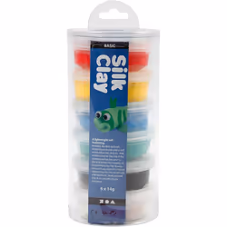 Creativ Company Silk Clay Pâte à modeler 14 g Couleurs assorties 6 pièce(s)
