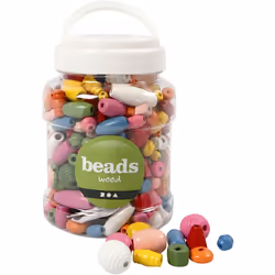 Creativ Company 684760, Bois, Multicolore, Mélange de perles