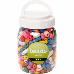 Creativ Company 684760 perle Mélange de perles Bois Multicolore
