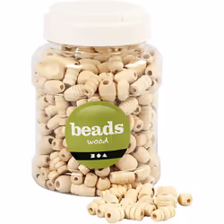 Creativ Company 684770, Bois, Bois, Mélange de perles