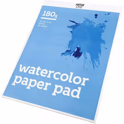 Creativ Company Watercolour Paper Pad, Papier à lettres, 180 g/m², 20 feuilles