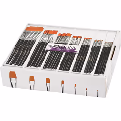 Creativ Company 10248, Set de pinceaux, Assortie, Pinceau plat, Noir, Nylon, Bois