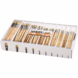Creativ Company 10648, Set de pinceaux, Assortie, Pinceau plat, Bois, Boîte, 120 pièce(s)