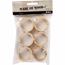 Creativ Company 564880 Rond de serviette Bois 6