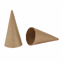 Creativ Company Cônes, Décoration de Noël en forme de cône, Carton, Naturel, 10 pièce(s), 5 cm