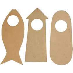 Creativ Company Panneau de poignée de porte, Cappucino, Cintre, 100 mm, 250 mm, 6 pièce(s)