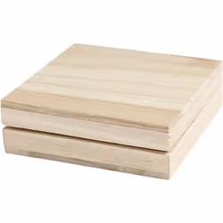 Creativ Company 567650 Boîte de rangement Carré Bois