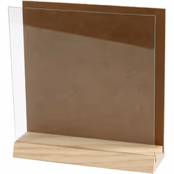 Creativ Company Planchette 3D avec vitre, Cadre pour une seule photo, Verre, Bois, Marron, Bois, 150 mm, 150 mm, 1 pièce(s)