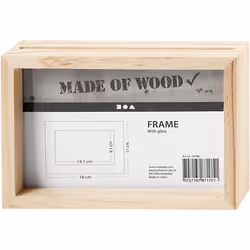 Creativ Company 56748, Cadre pour une seule photo, Verre, Bois, Transparent, Bois, Table, 16 x 11 cm, Rectangulaire