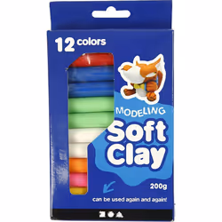 Creativ Company 786950 composant pour poterie et modelage Pâte à modeler 200 g Multicolore 12 pièce(s)