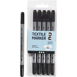 Creativ Company 34820 marqueur indélébile Pointe fine/ogive Noir 6 pièce(s)