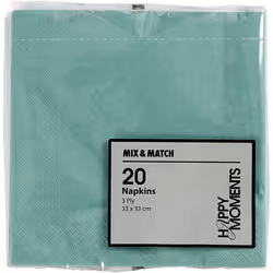 Creativ Company 599016 serviette et serviette de table en papier Turquoise 20 pièce(s)