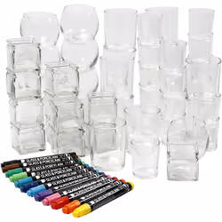 Creativ Company 97418, 72 pièce(s), Verre, Porcelaine, Transparent