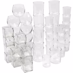 Creativ Company 97418 bougeoir Verre, Porcelaine Transparent