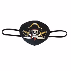 Liontouch 5707307181061, Oculaire de pirate de déguisement, Enfant, Garçon/Fille, 3 an(s), Noir, Or, Blanc, 60 mm