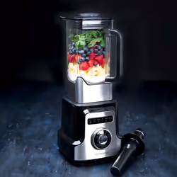 GASTRONOMA 18180001, Mélangeur de table, 3 L, Pileur de glace, 2000 W, Noir, Acier inoxydable