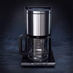 GASTRONOMA 18100003, Machine à café filtre, 1,5 L, Café moulu, 1050 W, Noir, Acier inoxydable