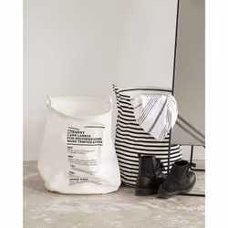 House Doctor 205720123 panier à linge Rond Coton, Polyester, Rayon Blanc