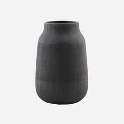 House Doctor Groove vase Vase rond Argile Noir
