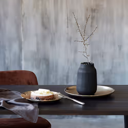 House Doctor Groove vase Vase rond Argile Noir