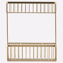 House Doctor 209830321, Acier inoxydable, Or, Mural, Panier pour douche, 2 pièce(s), 115 mm