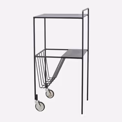 House Doctor 208580101, Table basse, Forme carrée, 4 pieds, Noir