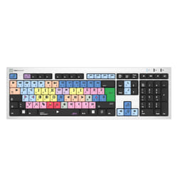 Logickeyboard LKB-MCOM4-AJPU-FR clavier USB AZERTY Français Argent