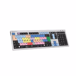 Logickeyboard LKB-MCOM4-AJPU-FR clavier USB AZERTY Français Argent