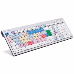 Logickeyboard Avid NewsCutter, Taille réelle (100 %), Avec fil, USB, QWERTZ, Aluminium
