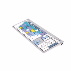 Logickeyboard LKB-RESC-CWMU-UK clavier Bureau USB QWERTY Anglais Argent