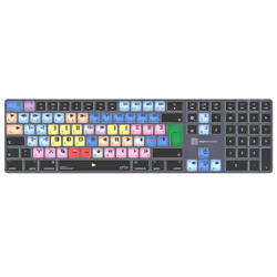 Logickeyboard LKB-MCOM4-TM-UK, Taille réelle (100 %), Sans fil, Bluetooth, QWERTY, Gris, Titane