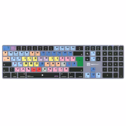 Logickeyboard LKB-MCOM4-TM-UK clavier Bureau Bluetooth QWERTY Anglais Gris, Titane