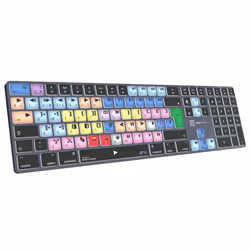 Logickeyboard LKB-MCOM4-TM-UK clavier Bureau Bluetooth QWERTY Anglais Gris, Titane