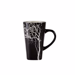 KJ Collection 251123, Unique, 0,5 L, Noir, Grès, Café, 150 mm