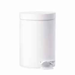 Zone Denmark Solo, 3 L, Rond, Acier inoxydable, Blanc, Pédale, 17 cm