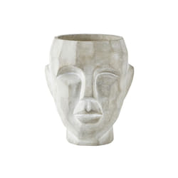 Villa Collection 341654 vase Autres Ciment Gris, Blanc