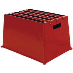 Marchepied pour Charges Lourdes - TWINCO - Plastique Rouge - 230 kg - Antidérapant