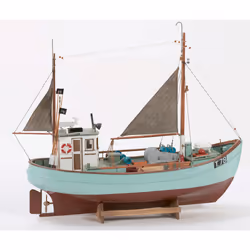Billing Boats BB603, Modèle réduit de navire de passagers, Kit de montage, 1:30, Norden Cutter, unisexe, Métal, Papier, Texti ...